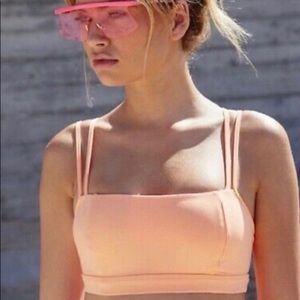 NWT: Free People Idris Solid Bra Peach Horizon (M)